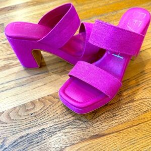 MATISSE | GEM HEELED SANDAL IN MAGENTA